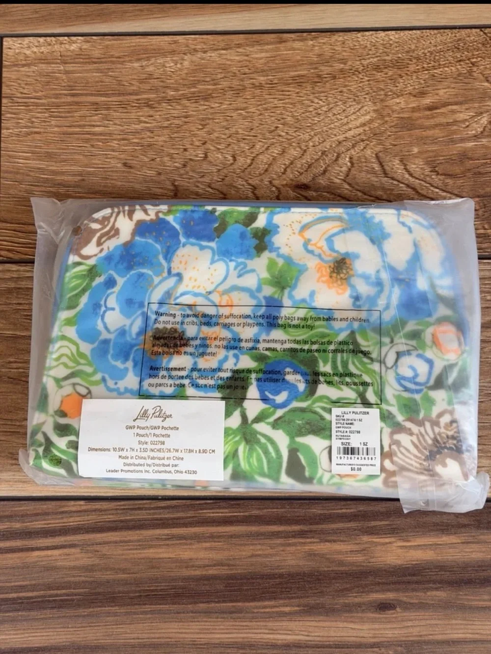 Lilly Pulitzer Cosmetic Pouch: Rutabaga Sympeony